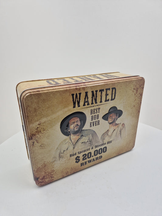 Flache Blechdose "Wanted" Bud Spencer & Terence Hill