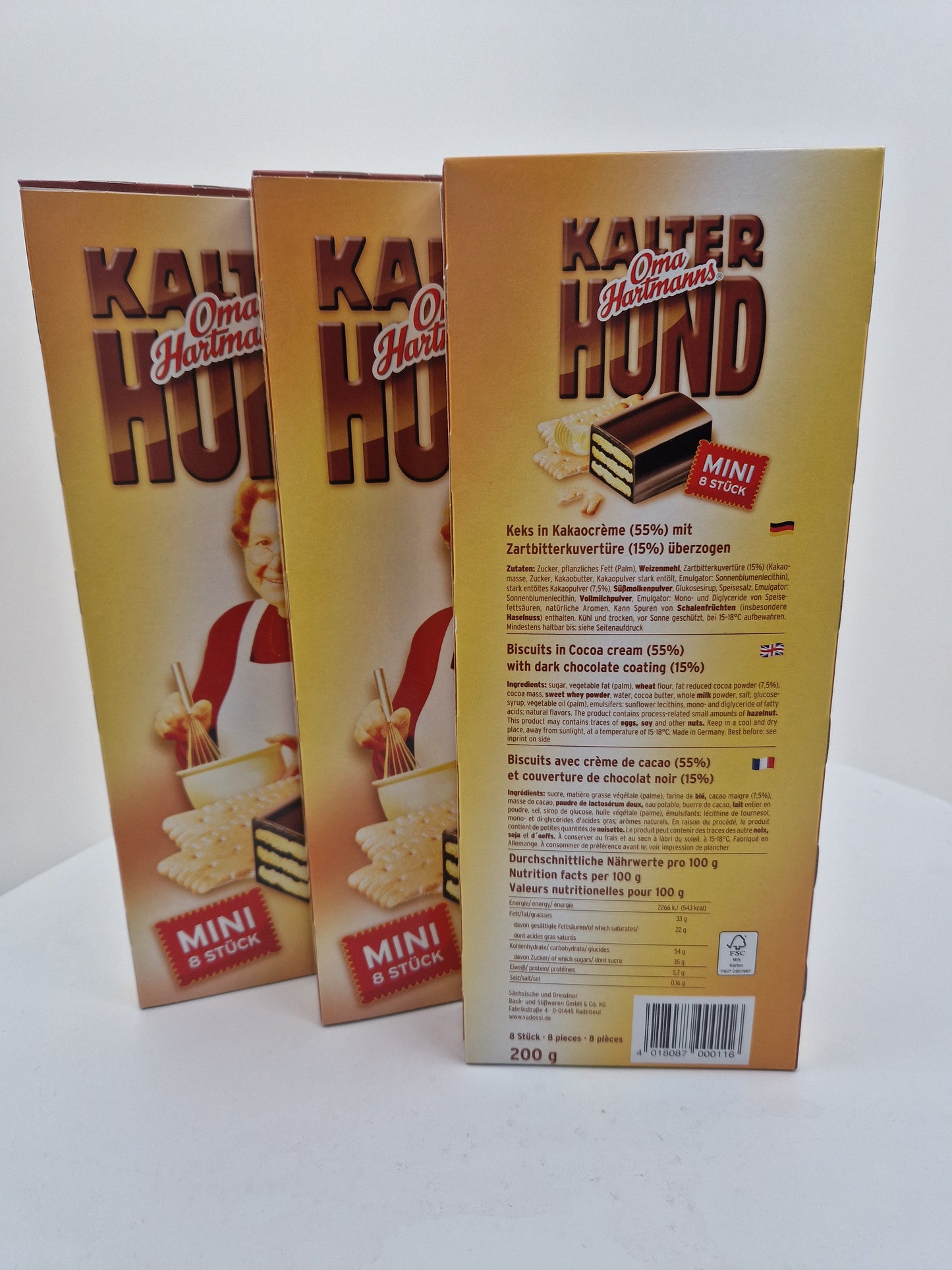 3er Packung - Kalter Hund / 8 Stück Mini / Oma Hartmanns