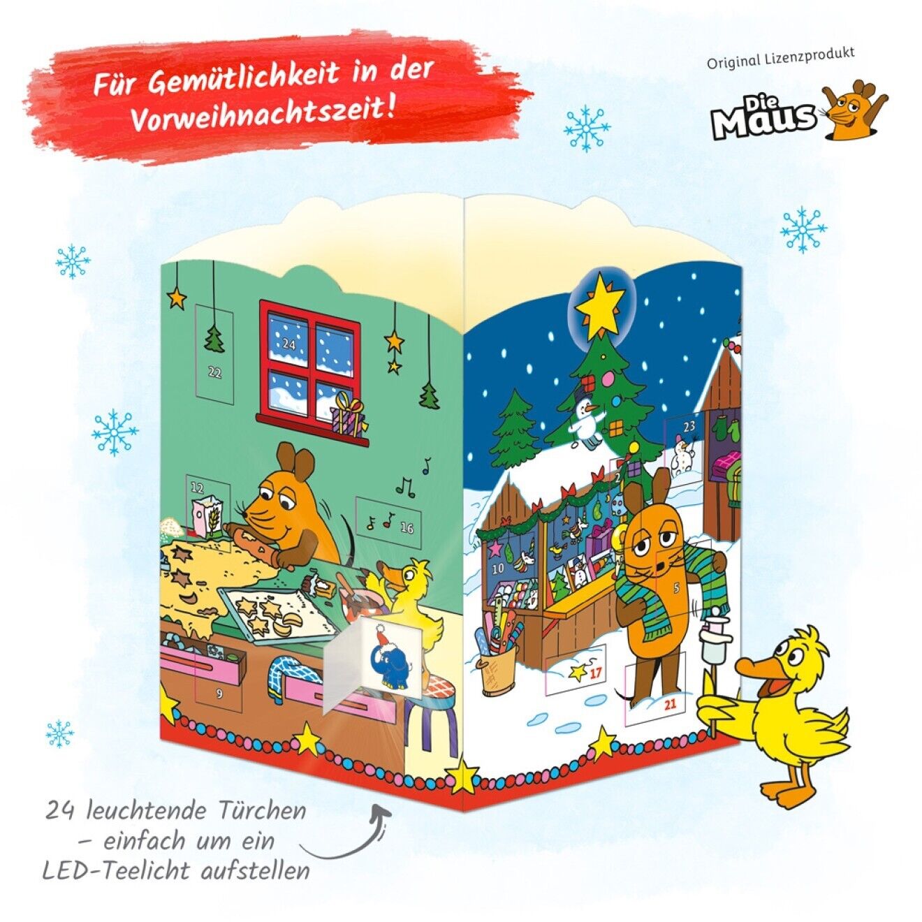 Die Maus Windlicht-Adventskalender-zauberhafte Geschenkidee !